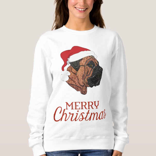 Bullmastiff Christmas Sweatshirt (Front)