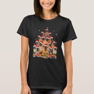 Bullmastiff Christmas Tree Dog Santa Xmas Funny T-Shirt