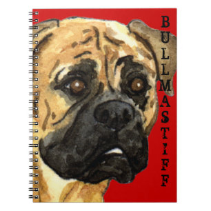 Bullmastiff Colour Block Spiral Notebook