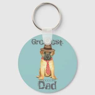 Bullmastiff Dad Key Ring