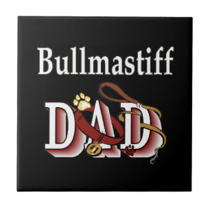 Bullmastiff Dad Tile