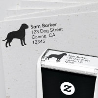 Bullmastiff Dog Breed Silhouette Return Address