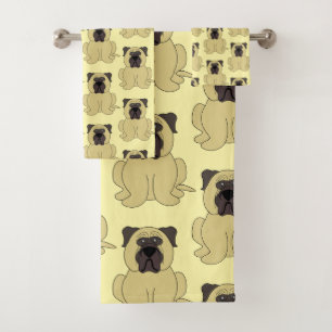 Bullmastiff Dog Design Bath Towel Set