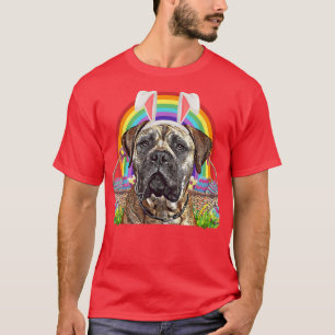 Bullmastiff Dog Easter Bunny Egg Hunt T-Shirt