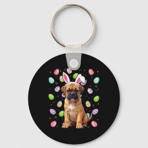 Bullmastiff Dog Easter Egg Hunt Bunny Ear Bullmast Key Ring