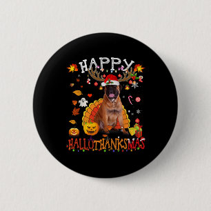 Bullmastiff Dog Halloween Christmas Dog Happy Hall 6 Cm Round Badge
