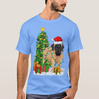 Bullmastiff Dog Lover Xmas Tree Santa Bullmastiff  T-Shirt