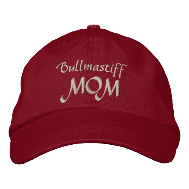 Bullmastiff Dog MOM Embroidered Hat (Front)