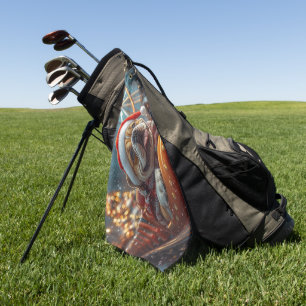 Bullmastiff Dog Roller Coaster Christmas Golf Towel