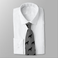 Bullmastiff Dog Silhouettes Pattern Gray and Black