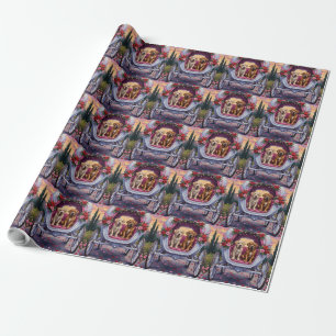 Bullmastiff Dog Valentine's Day Wrapping Paper