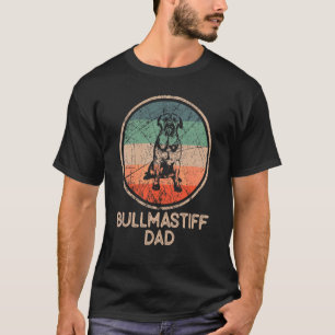 Bullmastiff Dog Vintage Bullmastiff Dad T-Shirt
