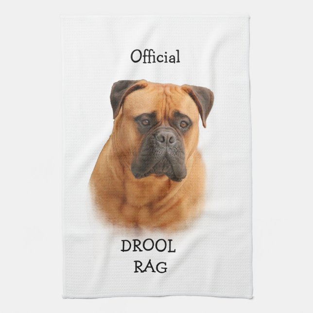 Bullmastiff Drool Rag Tea Towel (Vertical)