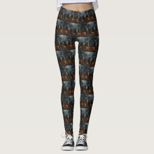 Bullmastiff Halloween Night Doggy Delight Leggings