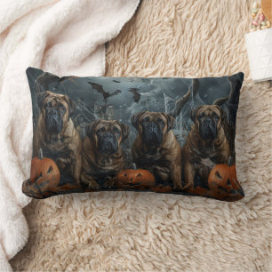 Bullmastiff Halloween Night Doggy Delight Lumbar Cushion
