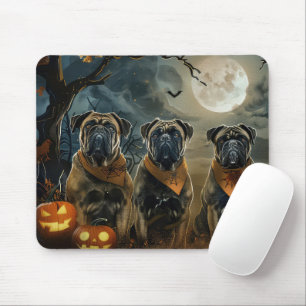Bullmastiff Halloween Spooky Mouse Pad