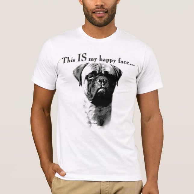 Bullmastiff Happy Face T-Shirt (Front)