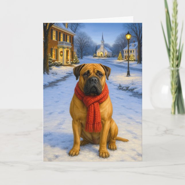Bullmastiff Holiday Card (Front)