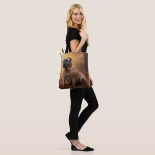 Bullmastiff in Autumn Leaves Fall Inspire Tote Bag