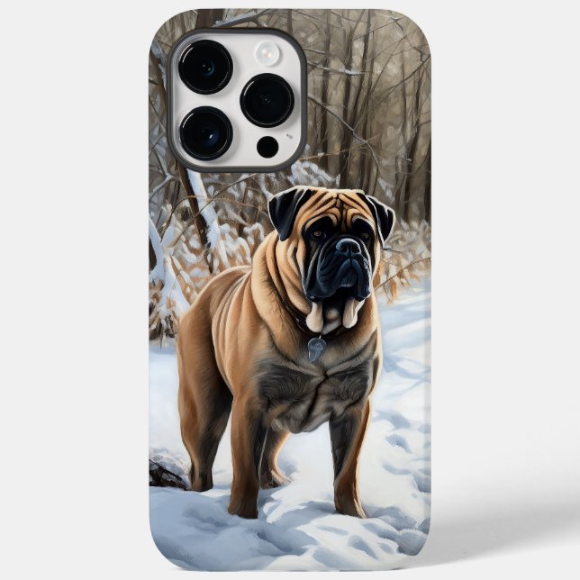 Bullmastiff Let It Snow Christmas Case-Mate iPhone Case (Back)