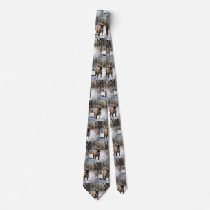Bullmastiff Let It Snow Christmas Tie