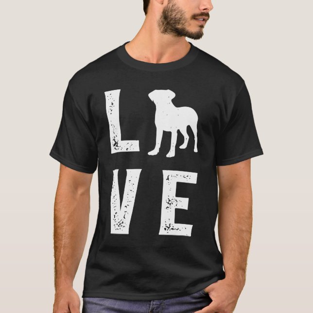 Bullmastiff Love  1 T-Shirt (Front)