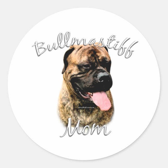 Bullmastiff Mum 2 Classic Round Sticker (Front)