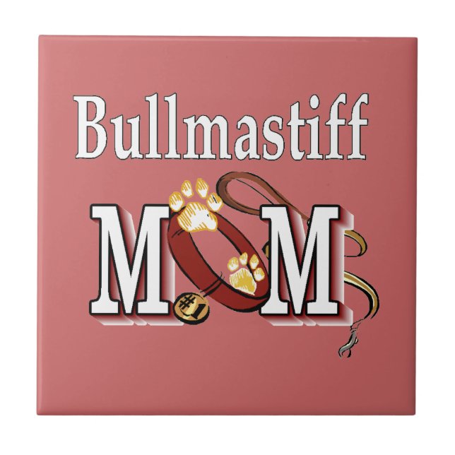 Bullmastiff Mum Tile (Front)