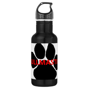 bullmastiff name paw.png 532 ml water bottle