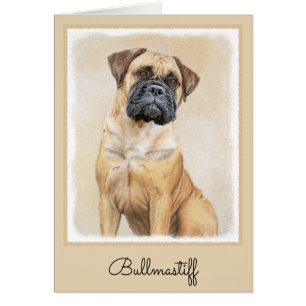 Bullmastiff Painting - Cute Original Dog Art
