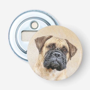 Bullmastiff Painting - Cute Original Dog Art Bottle Opener