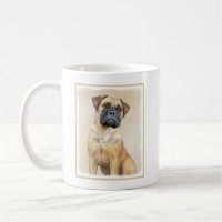 Bullmastiff Painting - Cute Original Dog Art