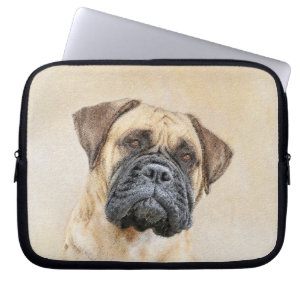 Bullmastiff Painting - Cute Original Dog Art Laptop Sleeve