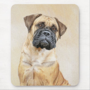 Bullmastiff Painting - Cute Original Dog Art Mouse Pad