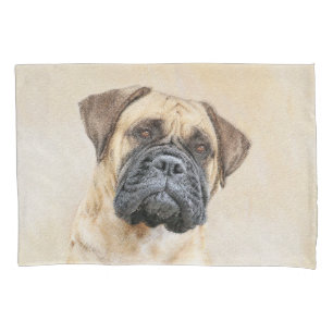 Bullmastiff Painting - Cute Original Dog Art Pillowcase