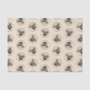 Bullmastiff Painting Fawn Red Sable Cute Dog Art Tissue Paper