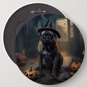 Bullmastiff Pumpkins Halloween Scary  6 Cm Round Badge