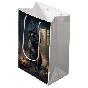 Bullmastiff Pumpkins Halloween Scary Medium Gift Bag