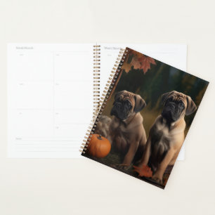 Bullmastiff Puppy Autumn Delight Pumpkin Planner