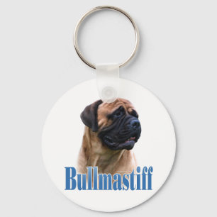 Bullmastiff (red) Name Key Ring