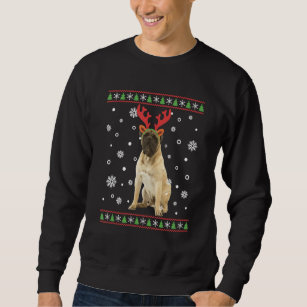 Bullmastiff Reindeer Xmas Ugly Christmas Sweater M