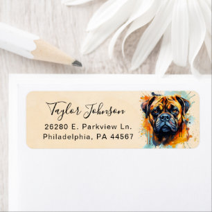 Bullmastiff Return Address Label