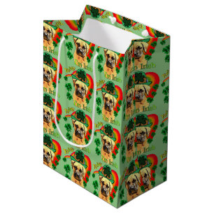 Bullmastiff Saint Patricks Day Medium Gift Bag