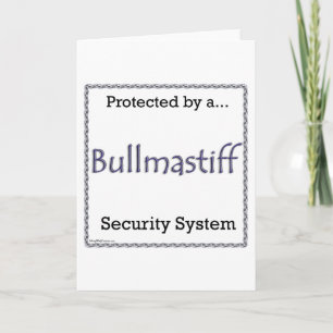 Bullmastiff Security System Holiday Card