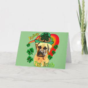 Bullmastiff St Patricks Day Card