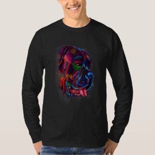 Bullmastiff Waiting You Come Home Colorful T-Shirt