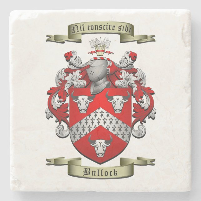 Bullock Crest Stone Coaster (Front)