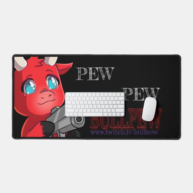 Bullpew Pew Desk Mat (Keyboard & Mouse)