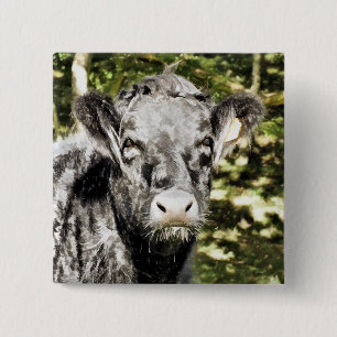 BULLS 15 CM SQUARE BADGE