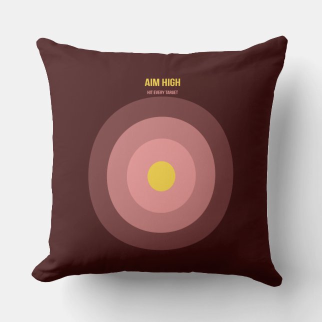 Bulls Eye — 90s Maximalist Throw Pillow | Retro (Front)